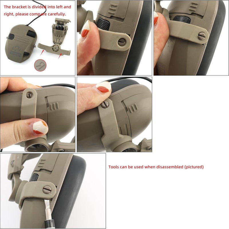HEARFALCOM ARC Rail Adapter for Fast Series Helmets Compatible with Walker's Razor Earmuffs - Image 2